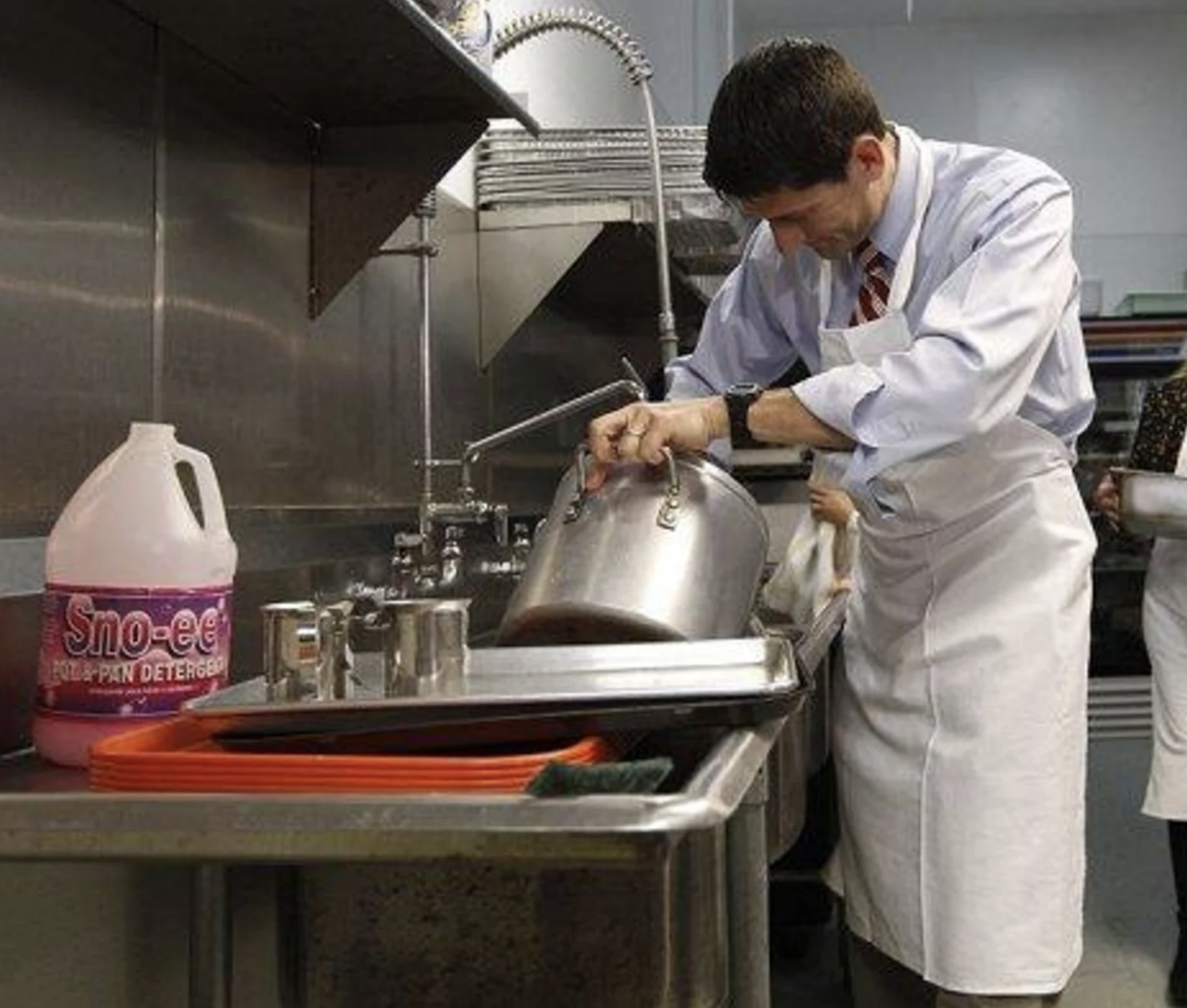 paul ryan washing dishes